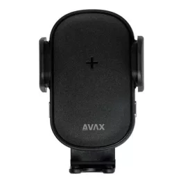  Autós töltő, vezeték nélküli, szellőzőrácsra, AVAX "WH600 Freely+", fekete