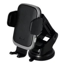   Autós töltő, vezeték nélküli, szellőzőrácsra/szélvédőre, AVAX "WH601 Freely+", fekete