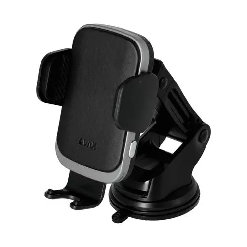 Autós töltő, vezeték nélküli, szellőzőrácsra/szélvédőre, AVAX "WH601 Freely+", fekete