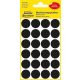 Etikett, 18 mm, kör, AVERY ZWECKFORM, fekete, 96 etikett/csomag