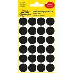 Etikett, 18 mm, kör, AVERY ZWECKFORM, fekete, 96 etikett/csomag