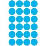 Etikett, 18 mm, kör, AVERY ZWECKFORM, kék, 96 etikett/csomag