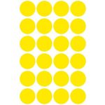Etikett, 18 mm, kör, AVERY ZWECKFORM, sárga, 96 etikett/csomag