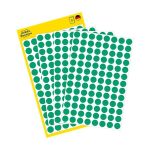 Etikett, 8 mm, kör, AVERY ZWECKFORM, zöld, 416 etikett/csomag