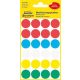 Etikett, 18 mm, kör, AVERY ZWECKFORM, 5 különböző szín, 96 etikett/csomag