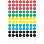 Etikett, 8 mm, kör, AVERY ZWECKFORM, 5 különböző szín, 416 etikett/csomag