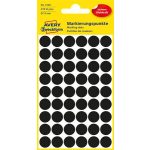 Etikett, 12 mm, kör, AVERY ZWECKFORM, fekete, 270 etikett/csomag
