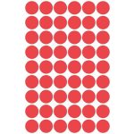 Etikett, 12 mm, kör, AVERY ZWECKFORM, piros, 270 etikett/csomag