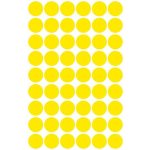 Etikett, 12 mm, kör, AVERY ZWECKFORM, sárga, 270 etikett/csomag