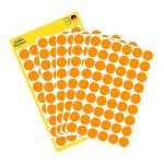 Etikett, 12 mm, kör, AVERY ZWECKFORM, neon narancs, 270 etikett/csomag