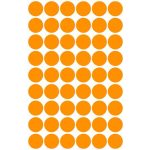 Etikett, 12 mm, kör, AVERY ZWECKFORM, neon narancs, 270 etikett/csomag