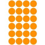 Etikett, 18 mm, kör, AVERY ZWECKFORM, neon narancs, 96 etikett/csomag