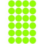 Etikett, 18 mm, kör, AVERY ZWECKFORM, neon zöld, 96 etikett/csomag