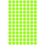 Etikett, 8 mm, kör, AVERY ZWECKFORM, neon zöld, 416 etikett/csomag