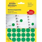 Etikett, 18 mm, kör, AVERY ZWECKFORM, zöld, 1056 etikett/csomag