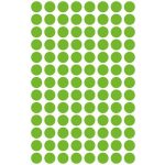 Etikett, 8 mm, kör, eltávolítható, AVERY ZWECKFORM, fűzöld, 416 etikett/csomag