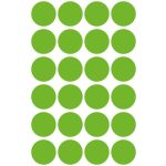 Etikett, 18 mm, kör, eltávolítható, AVERY ZWECKFORM, fűzöld, 96 etikett/csomag