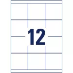 Etikett, univerzális, 70x67,7 mm, AVERY ZWECKFORM, 1200 etikett/csomag