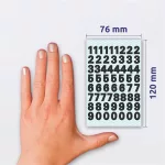 Matrica, számok, 0-9, AVERY ZWECKFORM, fekete, 120 matrica/csomag