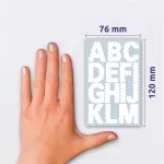 Matrica, betűk, A-Z, AVERY ZWECKFORM, fehér, 28 matrica/csomag