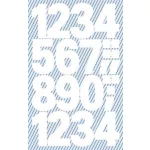Matrica, számok, 0-9, AVERY ZWECKFORM, fehér, 28 matrica/csomag