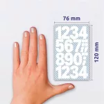 Matrica, számok, 0-9, AVERY ZWECKFORM, fehér, 28 matrica/csomag