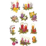 Matrica, papír, 2 ív, 76x120 mm, AVERY ZWECKFORM, "Z-Desing No.4050", díszes fenyőágak