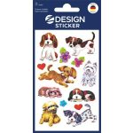 Matrica, papír, 3 ív, 76x120 mm, AVERY ZWECKFORM, "Z-Desing No.4340", kiskutyusok