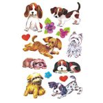 Matrica, papír, 3 ív, 76x120 mm, AVERY ZWECKFORM, "Z-Desing No.4340", kiskutyusok