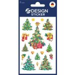 Matrica, papír,  3 ív, 76x120 mm, AVERY ZWECKFORM, "Z-Desing No.52401", karácsonyfa