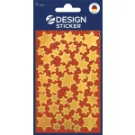 Ablakmatrica, 2 ív, 76x120 mm, AVERY ZWECKFORM, "Z-Desing No.52806", arany csillagok