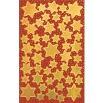 Ablakmatrica, 2 ív, 76x120 mm, AVERY ZWECKFORM, "Z-Desing No.52806", arany csillagok