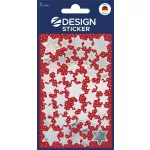 Ablakmatrica,  2 ív, 76x120 mm, AVERY ZWECKFORM, "Z-Desing No.52812", ezüst csillagok