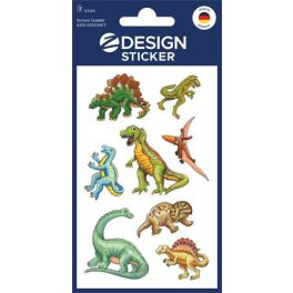   Matrica, papír, 3 ív, 76x120 mm, AVERY ZWECKFORM, "Z-Desing No.53145", dinoszauruszok