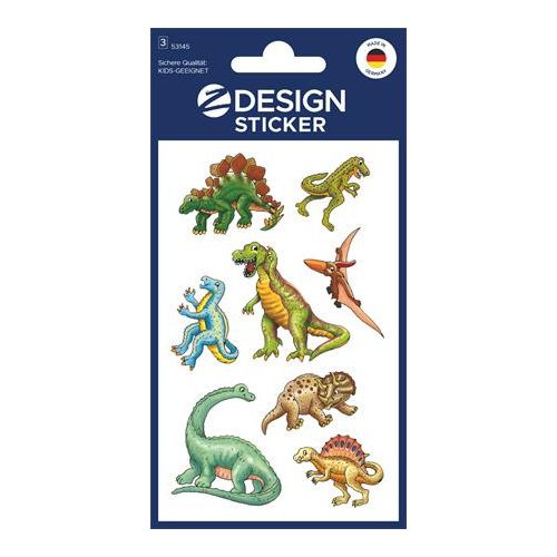 Matrica, papír, 3 ív, 76x120 mm, AVERY ZWECKFORM, "Z-Desing No.53145", dinoszauruszok