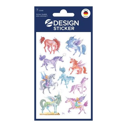 Matrica, papír, 2 ív, 76x120 mm, AVERY ZWECKFORM, "Z-Desing No.53148", unikornisok