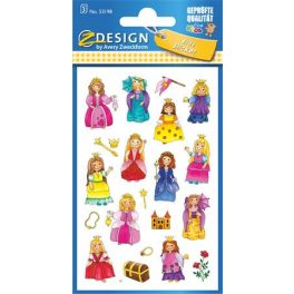   Matrica, papír, 3 ív, 76x120 mm, AVERY ZWECKFORM, "Z-Desing No.53198", királylány