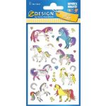 Matrica, papír, 1 ív, 76x120 mm, AVERY ZWECKFORM, "Z-Desing No.53222", unikornis