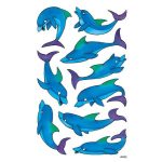 Matrica, papír, 2 ív, 76x120 mm, AVERY ZWECKFORM, "Z-Desing No.53444", csillogó delfinek