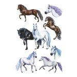 Matrica, papír, 3 ív, 76x120 mm, AVERY ZWECKFORM, "Z-Desing No.53692",  rajzolt lovak