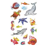 Matrica, papír, 2 ív, 76x120 mm, AVERY ZWECKFORM, "Z-Desing No.53707", csillogó tengeri állatok