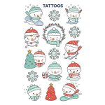 Matrica, tetoválás, 1 ív, 76x120 mm, AVERY ZWECKFORM, "Z-Desing No.54152",  hóember