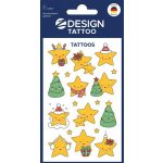 Matrica, tetoválás, 1 ív, 76x120 mm, AVERY ZWECKFORM, "Z-Desing No.54153",  csillagok