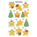 Matrica, tetoválás, 1 ív, 76x120 mm, AVERY ZWECKFORM, "Z-Desing No.54153",  csillagok