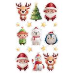 Matrica, 1 ív, 76x120 mm, AVERY ZWECKFORM, "Z-Design No.54478", karácsonyi figurák