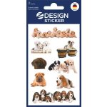 Matrica, papír,  3 ív, 76x120 mm, AVERY ZWECKFORM, "Z-Desing No.55972", kölyök kutyák