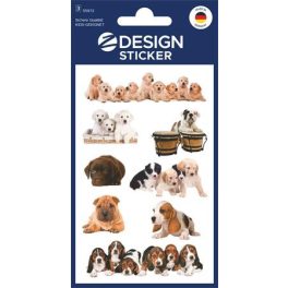   Matrica, papír,  3 ív, 76x120 mm, AVERY ZWECKFORM, "Z-Desing No.55972", kölyök kutyák