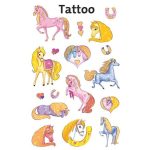 Matrica, tetoválás, 1 ív, 76x120 mm, AVERY ZWECKFORM, "Z-Desing No.56681", csillámos lovak