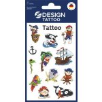 Matrica, tetoválás, 1 ív, 76x120 mm, AVERY ZWECKFORM, "Z-Desing No.56683", kalózok