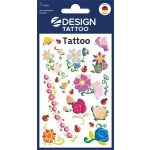 Matrica, tetoválás, 1 ív, 76x120 mm, AVERY ZWECKFORM, "Z-Desing No.56691", színes virágok